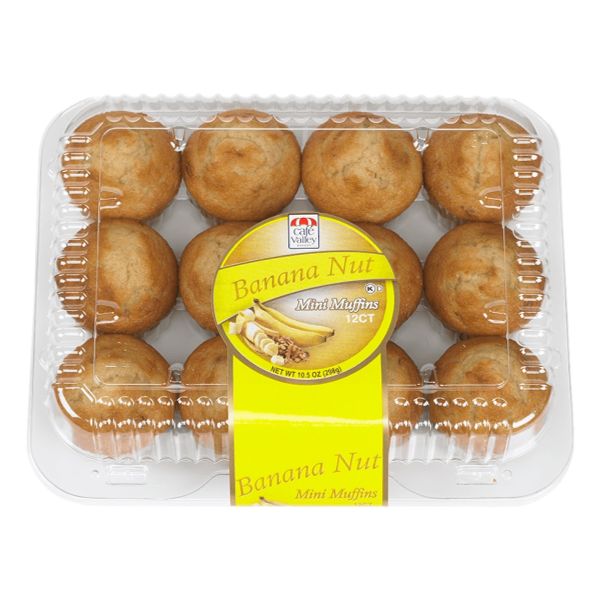 CAFE VALLEY BANANA NUT MINI MUFFINS 12CT 10.5oz