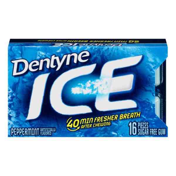 DENTYNE ICE PEPPERMINT SUGAR FREE GUM 16ct