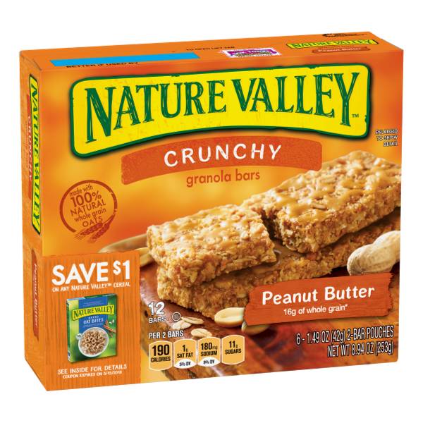 NAT VALLEY CRNCHY GRANOLA PEANUT BUTTER 8.94oz