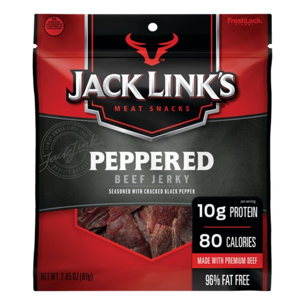 JACK LINKS BEEF JERKY PEPPERED 2.5 OZ
