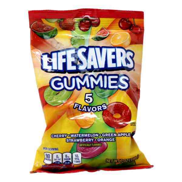 GUMMISAV LIFESAVERS FIVE FLAVOR 7oz