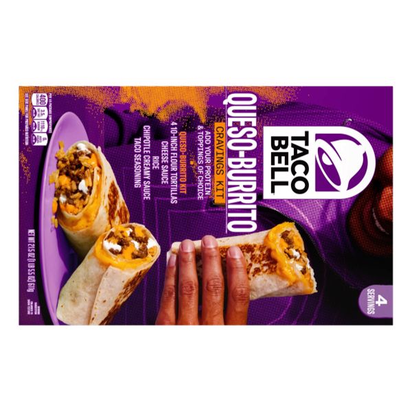 TACO BELL DINNER KIT QUE BURITO 21.5 OZ