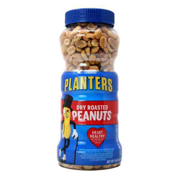 PLANTERS DRY ROASTED PEANUTS 16.OZ