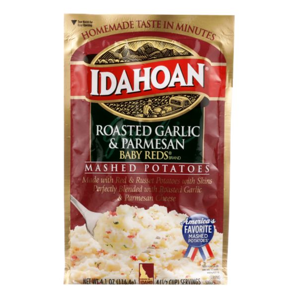 IDAHOAN GLUTEN FREE MASHED POTATOES ROASTED GALRIC & PARMESAN 4.1oz