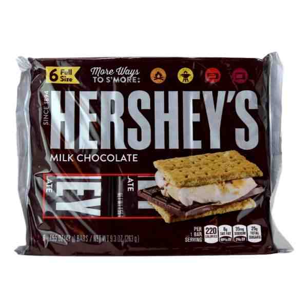 HERSHEYS MILK CHOCOLATE BARS 6PK