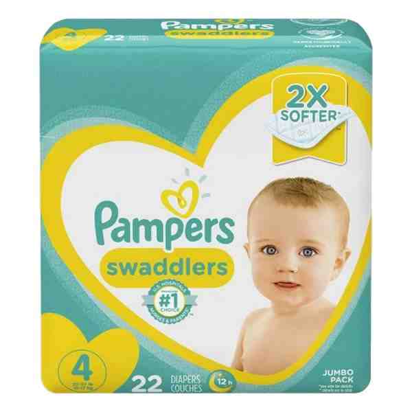 PAMPERS SWADDLERS SIZE 4 22ct