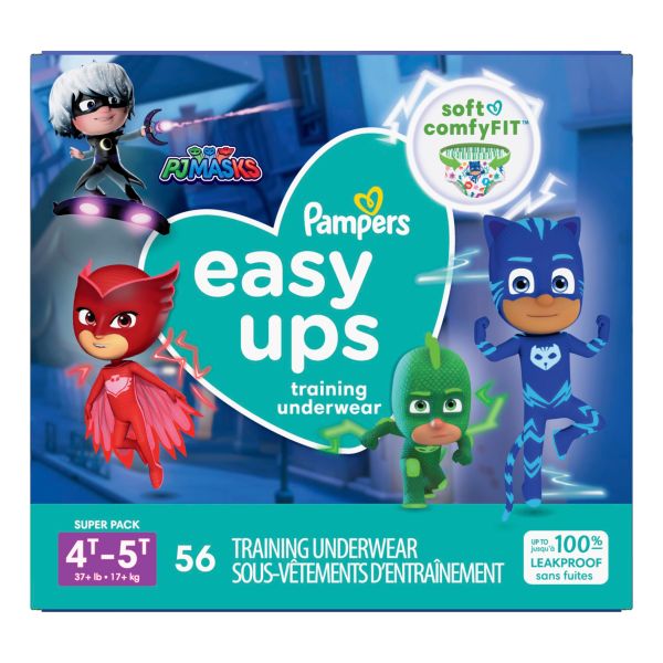 PAMPERS EASY UPS SUPER BOY 4T-5T 56ct