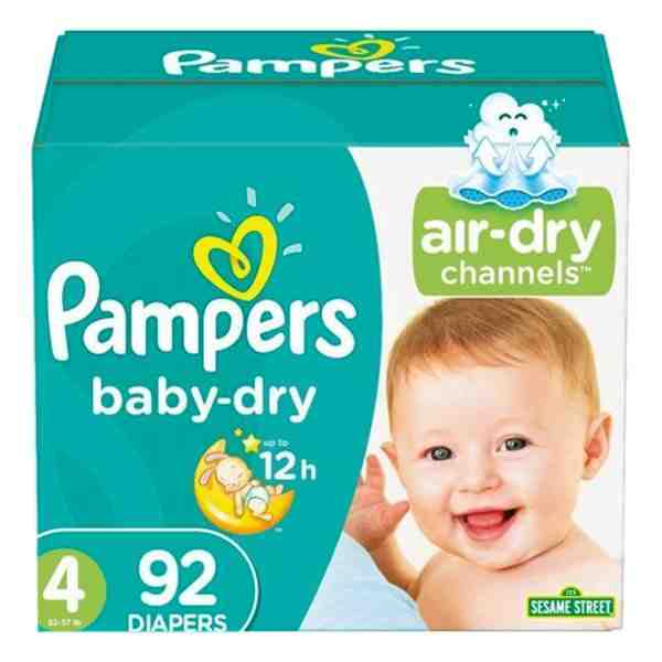 PAMPERS BABY DRY SIZE 4 92ct