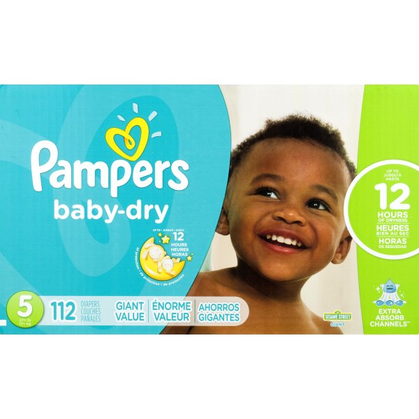 PAMPERS BABY DRY SIZE 5 GIANT 112ct