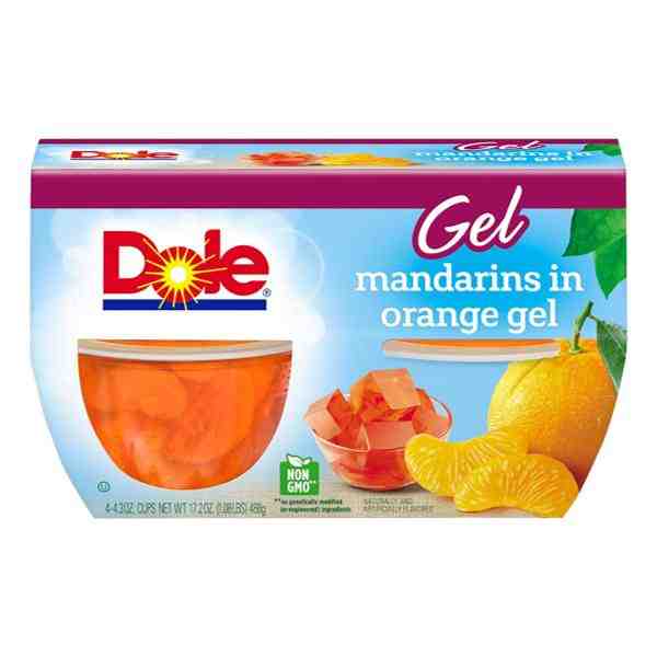 DOLE GEL MANDARIN ORANGES IN BOWL 4PK