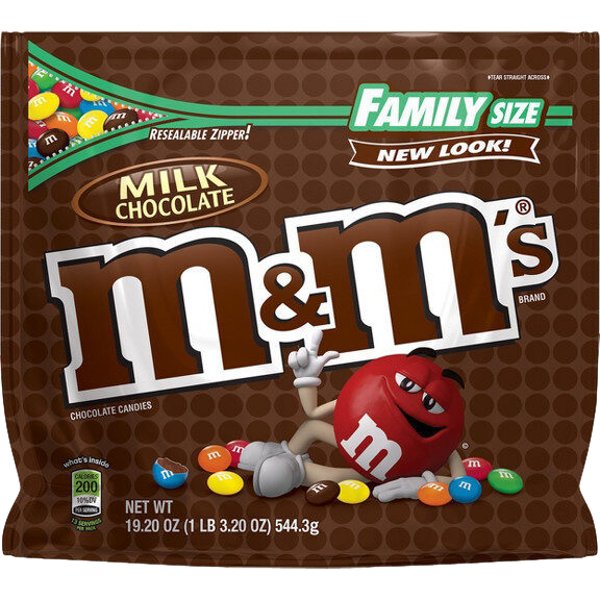 M&M MILK CHOC FAMILY SIZE 18 oz