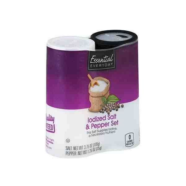 EE IODIZED SALT & PEPPER SET