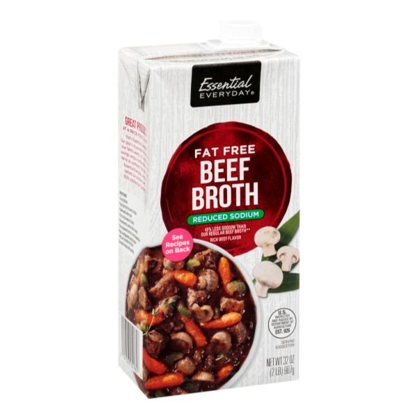 EE BEEF BROTH REDUCED SODUIM 32 OZ