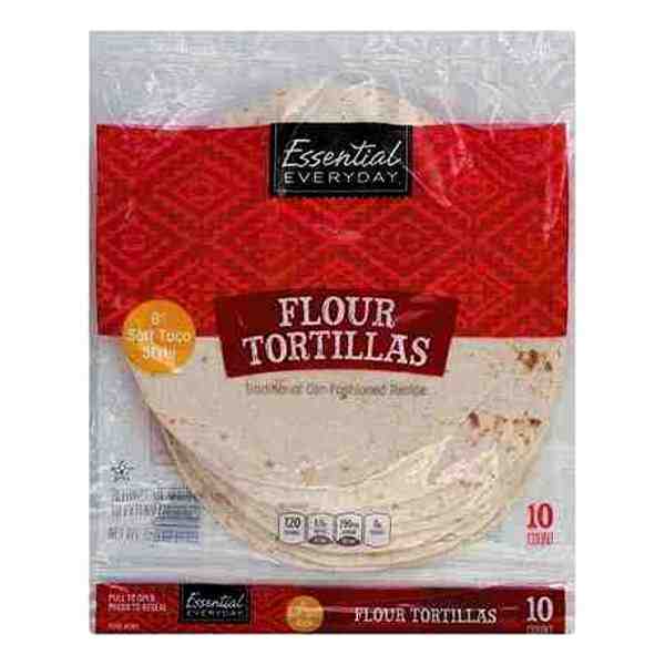 EE 8in SOFT TACO STYLE FLOUR TORTILLAS 10ct