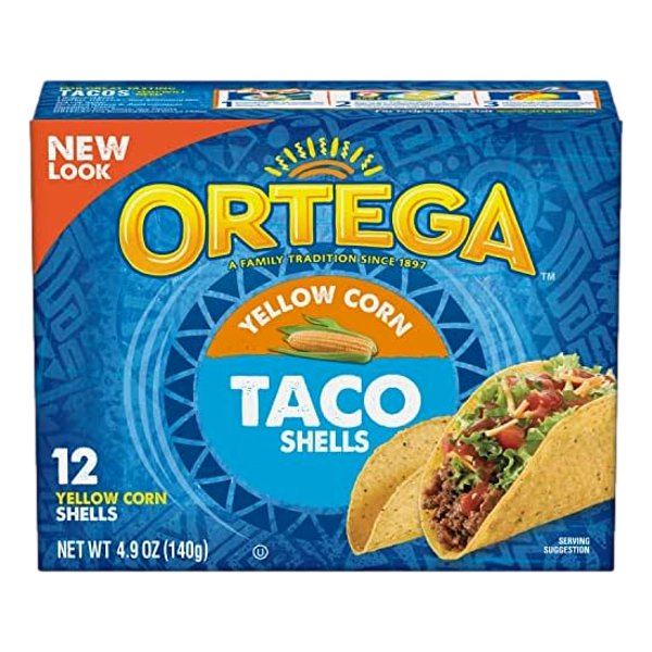 ORTEGA YELLOW CORN TACO SHELLS 12pcs 4.9oz