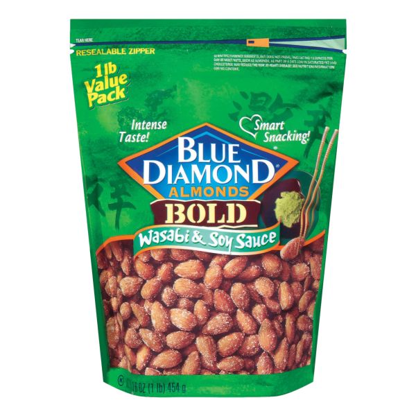 BLUE DIAMOND WASABI SOY ALMONDS 16 oz
