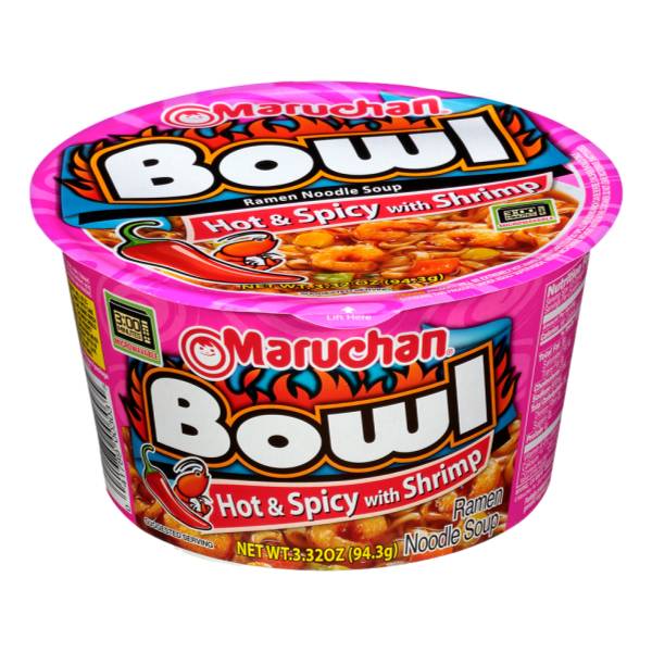 MARUCHAN HOT AND SPICY SHIRMP 3.3oz