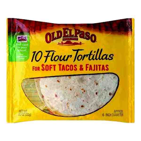 OLD EL PASO10 FLOUR TORTILLA FOR SOFT TACO & FAJITAS 8.2 oz