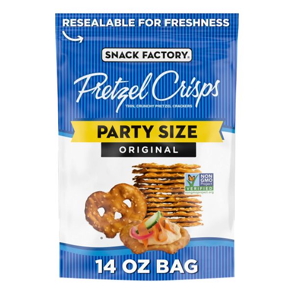 SNACK FACTORY PRETZEL CRISPS PARTY SIZE 14 oz