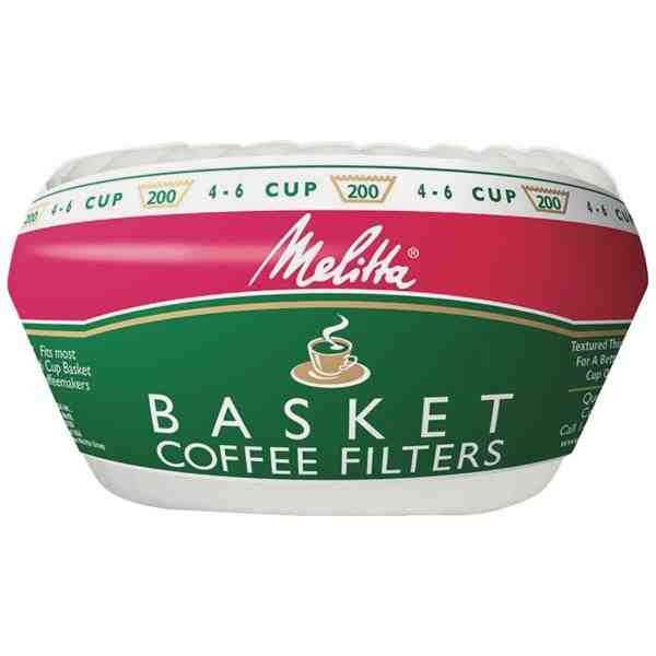 MELITTA JUNION 4-6 CUP BASKET COFFEE FILTER 200-pk