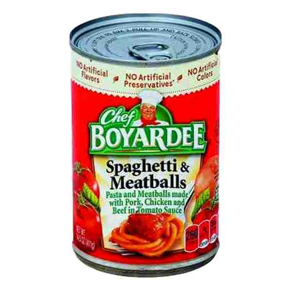 CHEF BOYARDEE SPAGHETTI W MEATBALLS 14.5oz