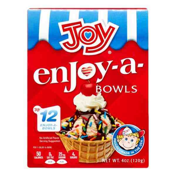 JOY ICECREAM MINI WAFFLE BOWLS 4oz 12ct