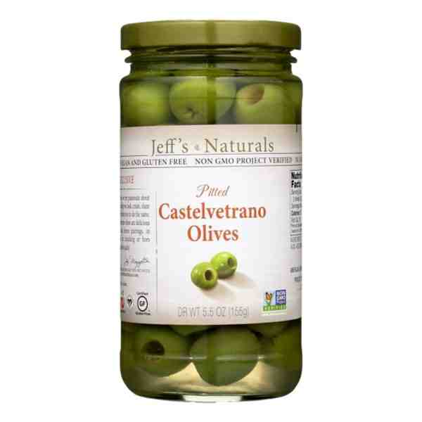 JEFF NTRL PITTED CASTELVETRANO OLIVE 5.5oz