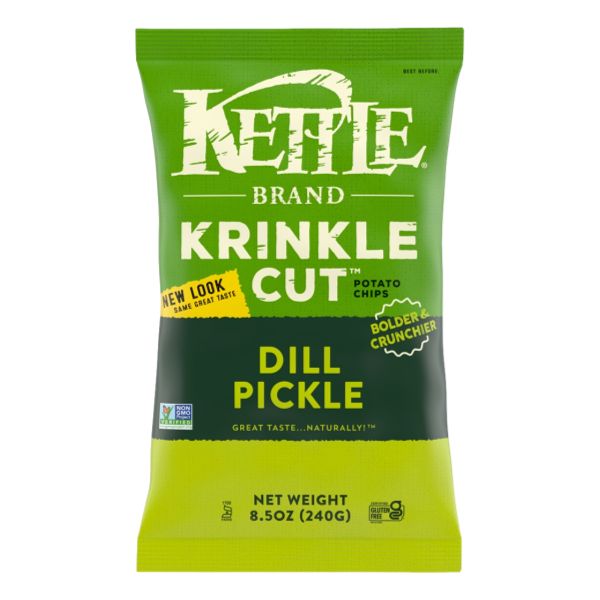 KETTLE POTATO CHIPS KRINKLE CUT DILL PICKLE 5oz