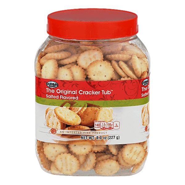 GLOBAL CRACKERS SALTED 8.9 OZ