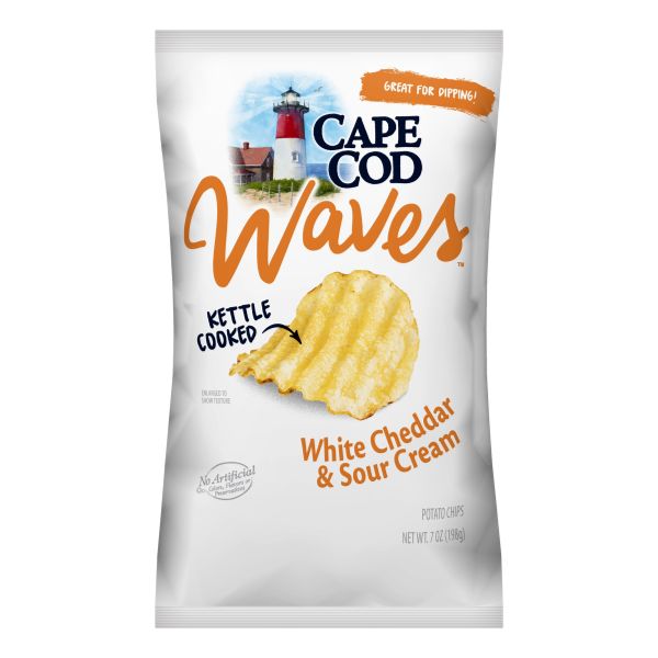 CAPE COD WAVES WHITE CHEDDAR & SOUR CREAM 7 OZ