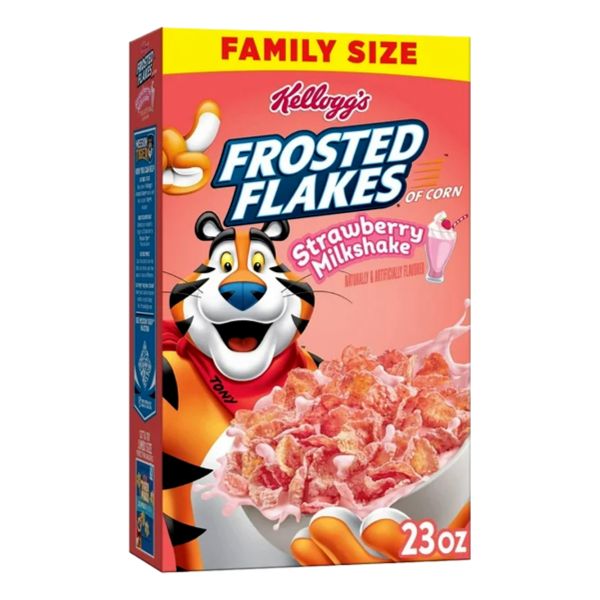 KELLOGG'S FROSTED FLAKES STRAWBERRY MILK SHAKE CEREAL 11.6 OZ