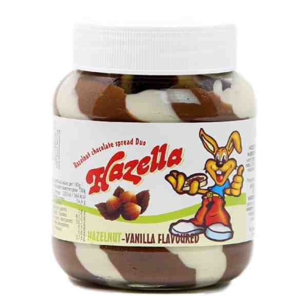 HAZELLA DUO PASTA HAZELNUT/VANILLA 350gr