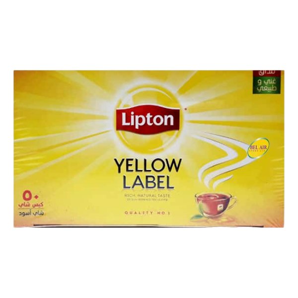 LIPTON YELLOW LABEL BLACK TEA 50 BAGS xxx CB xxx