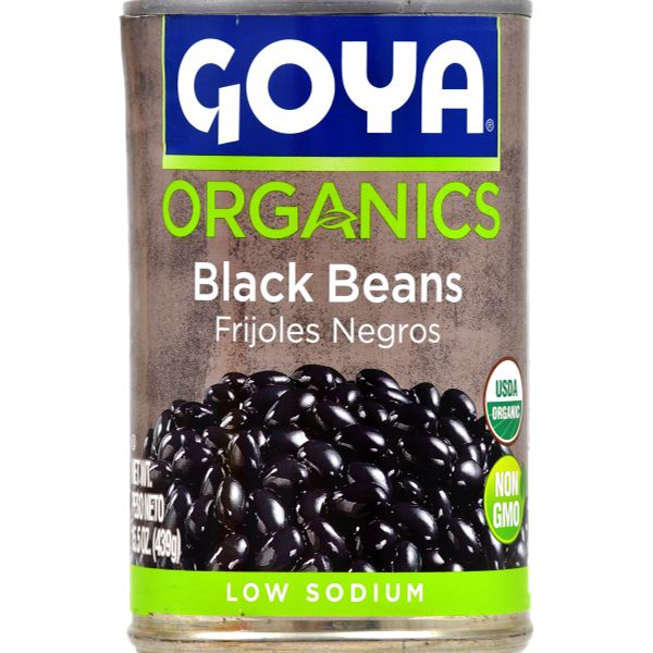 GOYA ORGANICS BLACK BEANS 15 OZ