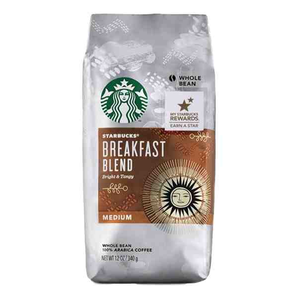 STARBUCKS COFFEE BREAKFAST BLEND MEDIUM GROUND 12oz