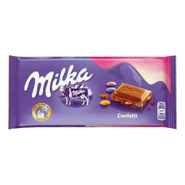 MILKA TABLET CONFETTI 100gr