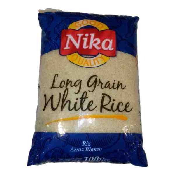 NIKA LONG GRAIN WHITE RICE 10 lbs xxx CB xxx