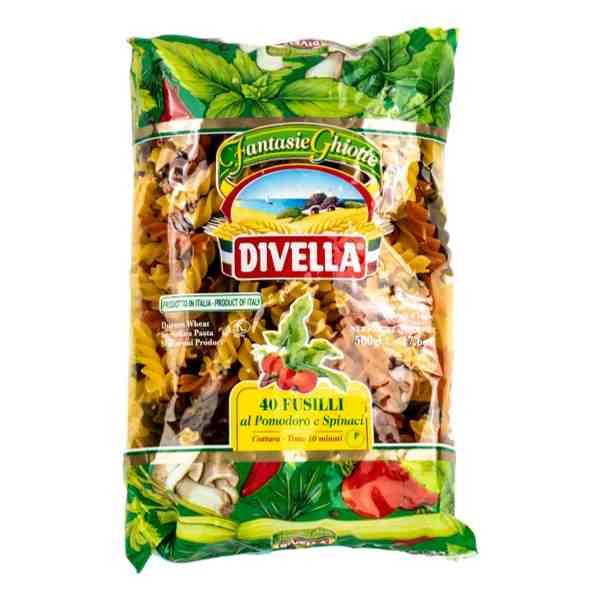 DIVELLA 40 FUSILLI POMODORO/SPINACI 500gr