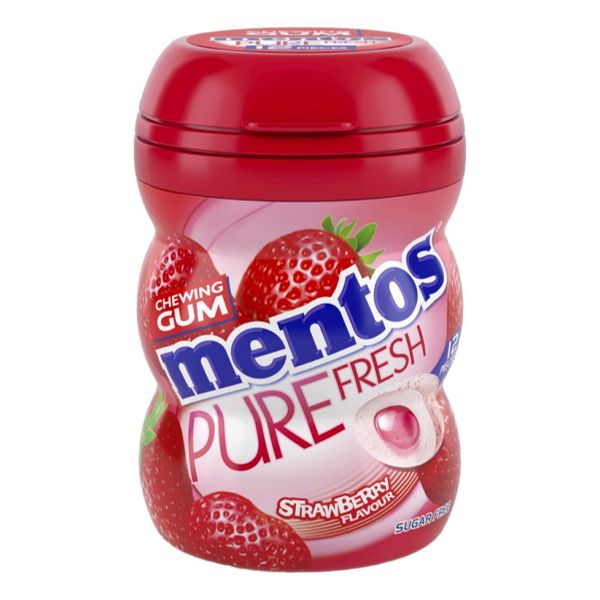 MENTOS GUM STRAWBERRY MII 24GRM