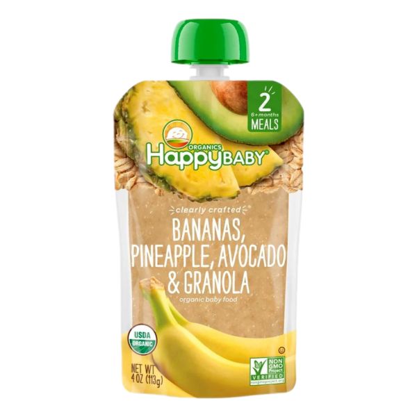 HAPPY BABY GRANOLA BAN PNEAPPL AVOCA 4OZ