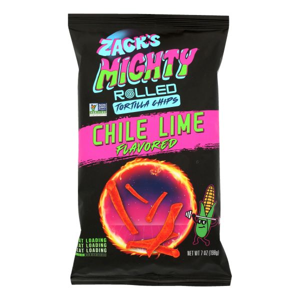 ZACK'S MIGHTY TORTILLA CHIP,CHILI LIME 7 OZ