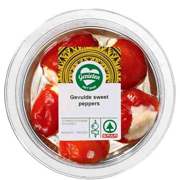 SPAR GEVULDE SWEET PEPPERS 120gr