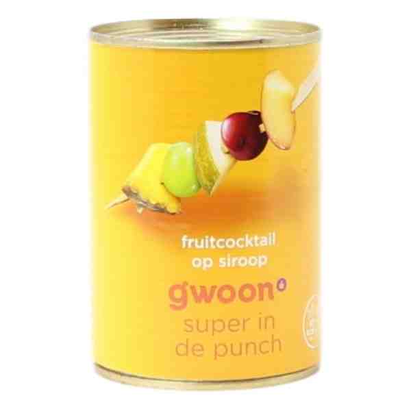 GWOON FRUITCOCKTAIL OP SIROOP 410gr