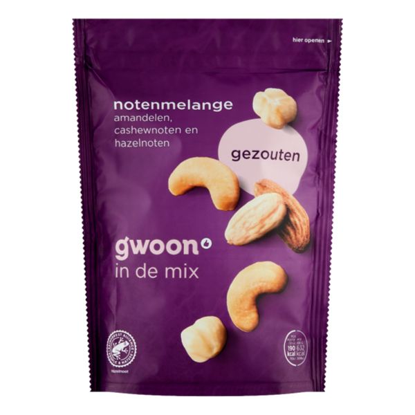 GWOON NOTENMELANGE GEZOUTEN 150 GR