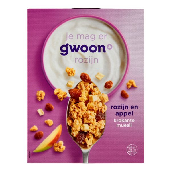 GWOON KROK MUESLI APPEL ROZ XX 700 GRM