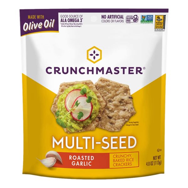 CRUNCHMASTER MULTI-SEED RSTD GARLIC 4oz