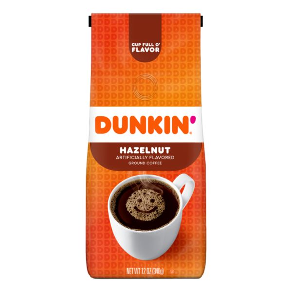 DUNKIN DONUTS HAZELNUT GROUND COFFEE 12oz