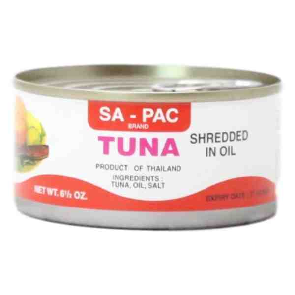 SA-PAC SHREDDED TUNA IN OIL 6.5oz