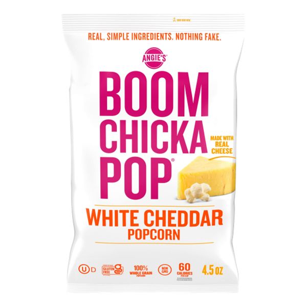 BOOM POPCORN WHITE CHEDDAR CHEESE 4.5OZ