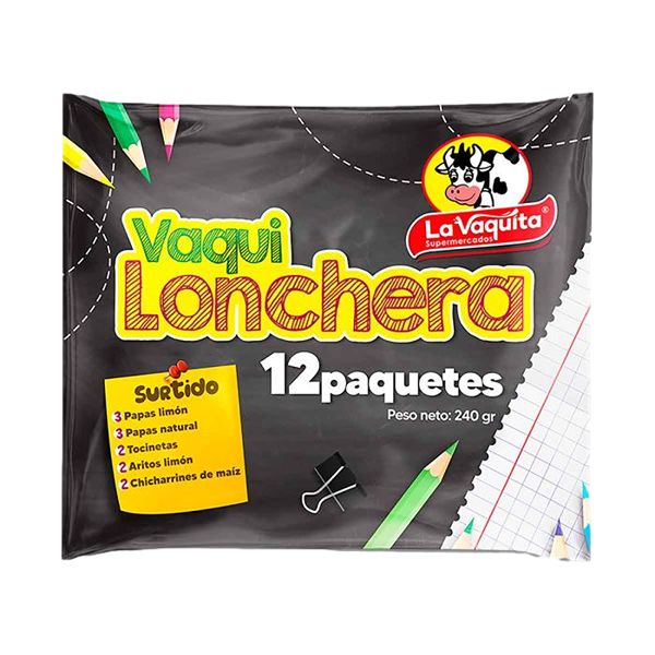 LONCHERA SURTIDA X 240GR X 12 UNIDADES